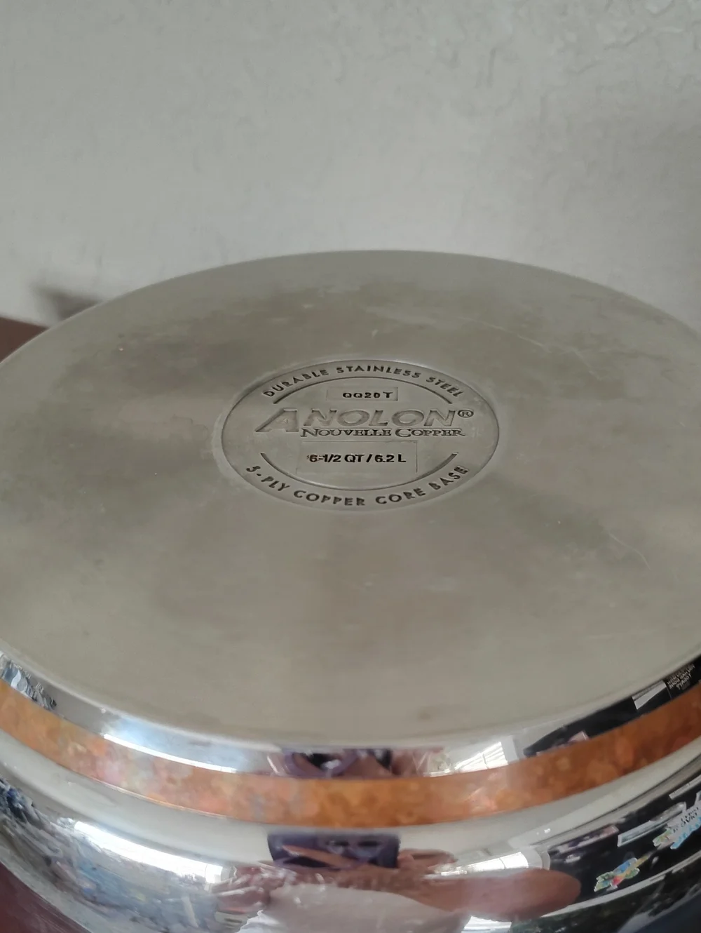 Anolon Stainless Steel Copper Bottom 6.5 Quart Stockpot